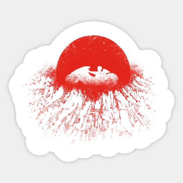 Winds over Neo-Tokyo Sticker by Whitebison
